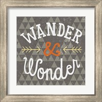 Framed 'Mod Triangles Wander and Wonder Retro' border=