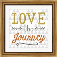 Framed 'Mod Triangles Love the Journey Retro' border=