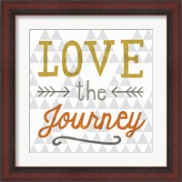 Framed 'Mod Triangles Love the Journey Retro' border=