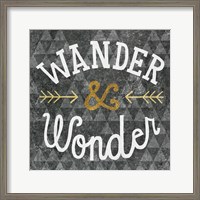 Framed Mod Triangles Wander and Wonder Gold