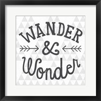 Mod Triangles Wander and Wonder Framed Print