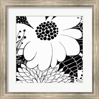 Framed 'Feeling Groovy I Black and White' border=