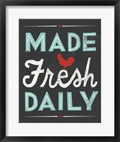 Framed Retro Diner Made Fresh Daily