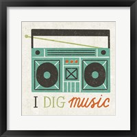 Framed Retro Desktop Boom Box