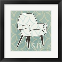 Retro Chair I Sit Framed Print