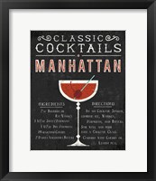 Framed Classic Cocktail Manhattan