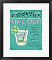 Framed Classic Cocktail Gin and Tonic