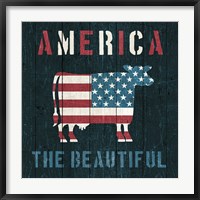 Framed American Farm Cow