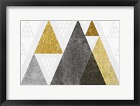 Mod Triangles I Gold Framed Print