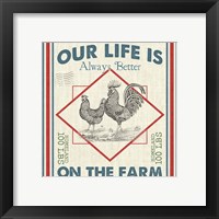 Framed 'Sweet Farmhouse III' border=