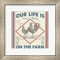 Framed 'Sweet Farmhouse III' border=