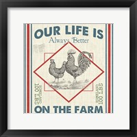 Framed 'Sweet Farmhouse III' border=