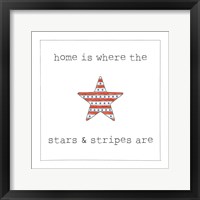 USA Cuties IV on White Framed Print