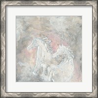 Framed 'Blush Horses I' border=