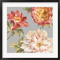 Mixed Floral IV Crop II Gray II Framed Print