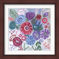 Framed 'Floral Jewels I' border=