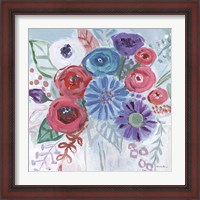 Framed 'Floral Jewels II' border=