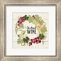 Framed 'Wine and Friends VIII' border=