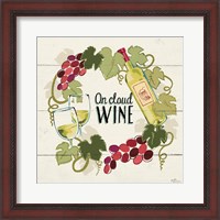 Framed 'Wine and Friends VIII' border=