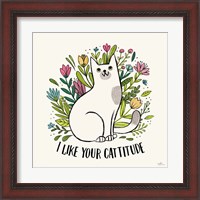 Framed 'Purrfect Garden V' border=