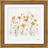 Framed 'Wildflowers III Yellow' border=