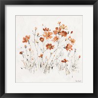 Framed Wildflowers II Orange
