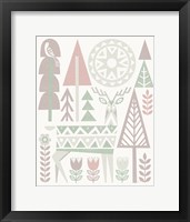 Folk Lodge Deer I Hygge Framed Print