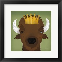 Buffalo III with Crown Framed Print