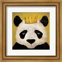 Framed 'Panda with Crown' border=