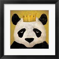 Panda with Crown Framed Print