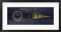 Geography of the Heavens IV Blue Gold Framed Print