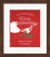 Framed Chalkboard Christmas Signs III on Red