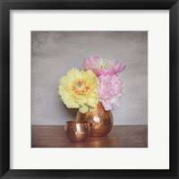 Framed Vintage Peony Dreams II