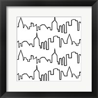 Framed NY Chic Skyline black on white