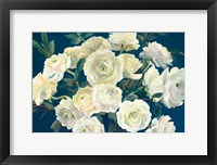 Framed Roses in Cobalt Vase Indigo Crop