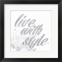 Framed Show Fetish Quotes III Light Silver