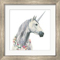 Framed 'Spirit Unicorn I Square' border=