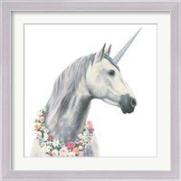 Framed 'Spirit Unicorn I Square' border=