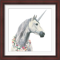 Framed 'Spirit Unicorn I Square' border=