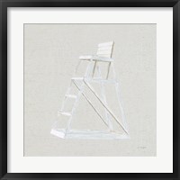 Serene Seaside II Tan Framed Print