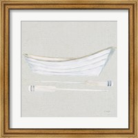 Framed 'Serene Seaside I Tan' border=