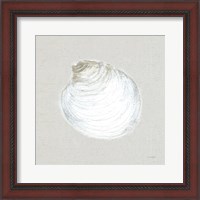 Framed 'Serene Shells II Tan' border=