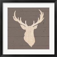 Framed 'Rustic Elegance I on Gray Wood' border=