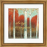 Framed 'Fall Promenade III' border=