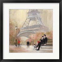 Romantic Paris I Red Jacket Framed Print