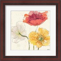 Framed 'Painted Poppies V' border=