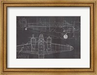 Framed Plane Blueprint I No Words Post