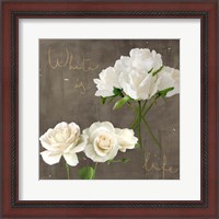 Framed 'White Roses' border=