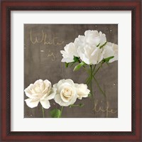 Framed 'White Roses' border=