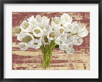 Framed Washed Tulips (Red & Gold)